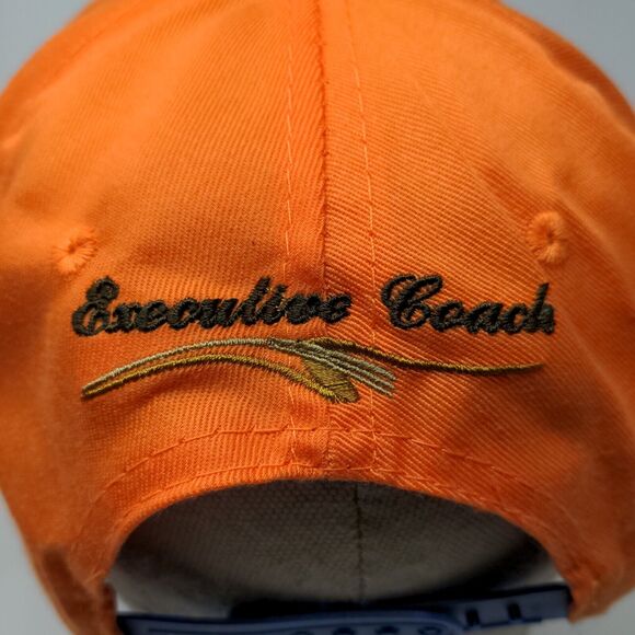 Unbranded Men's Snapback Hat Orange Adjustable Executive Beach Logo Embroidered - Picture 8 of 11
